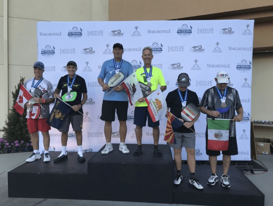 Pickleball players celebrating their achievements